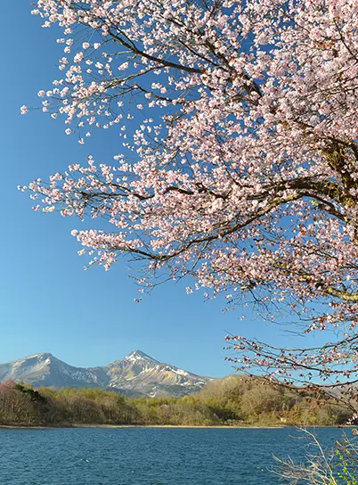 檜原湖和磐梯山