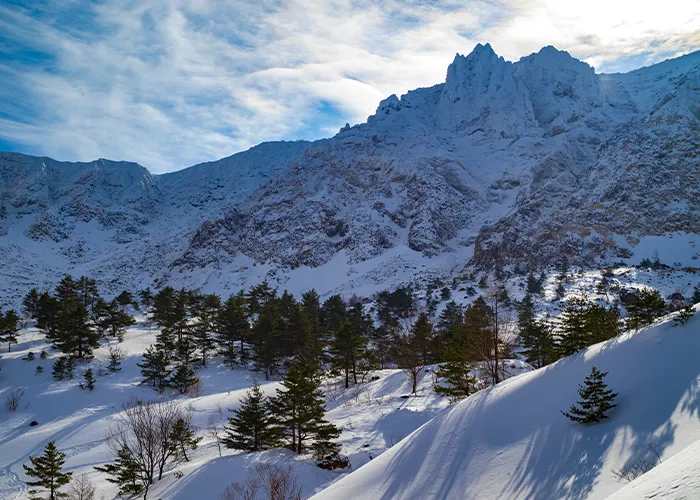 冬季磐梯山