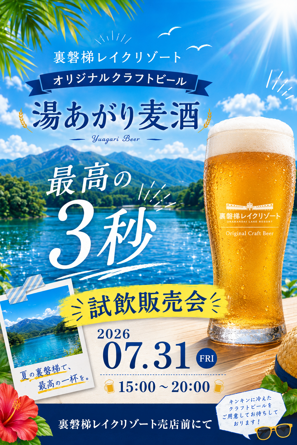 【免費試飲】 7/31 (周五) 舉行!用原創精釀啤酒享受最棒的3秒!